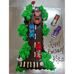 number cake 1 with cars