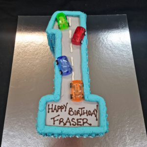 car inspired first birthday cake