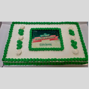 the glen hotel birthday slab cake